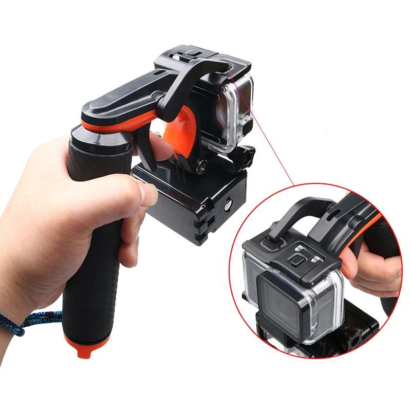 Shutter Trigger + Floating Hand Grip Diving Buoyancy Stick with Adjustable Anti-lost Strap & Screw