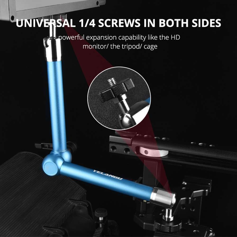 YELANGU 7 inch Adjustable Friction Articulating Magic Arm(Blue)