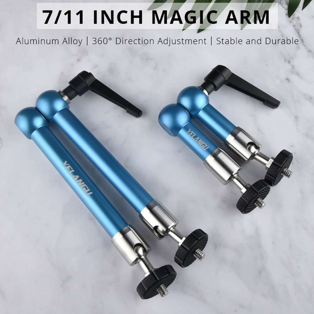 YELANGU 7 inch Adjustable Friction Articulating Magic Arm(Blue)
