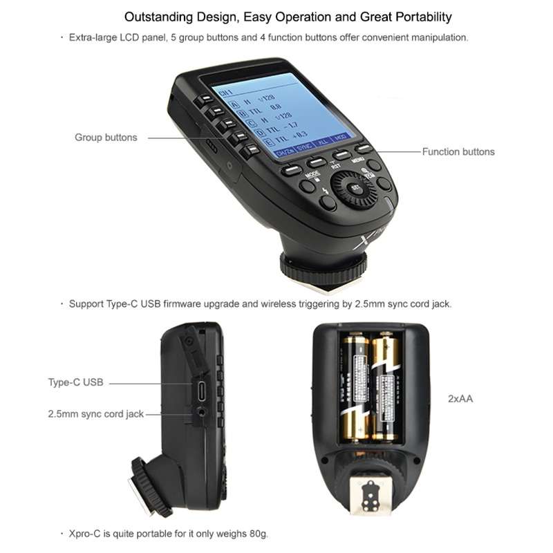 Godox Xpro-O TTL Wireless Flash Trigger for Olympus (Black)