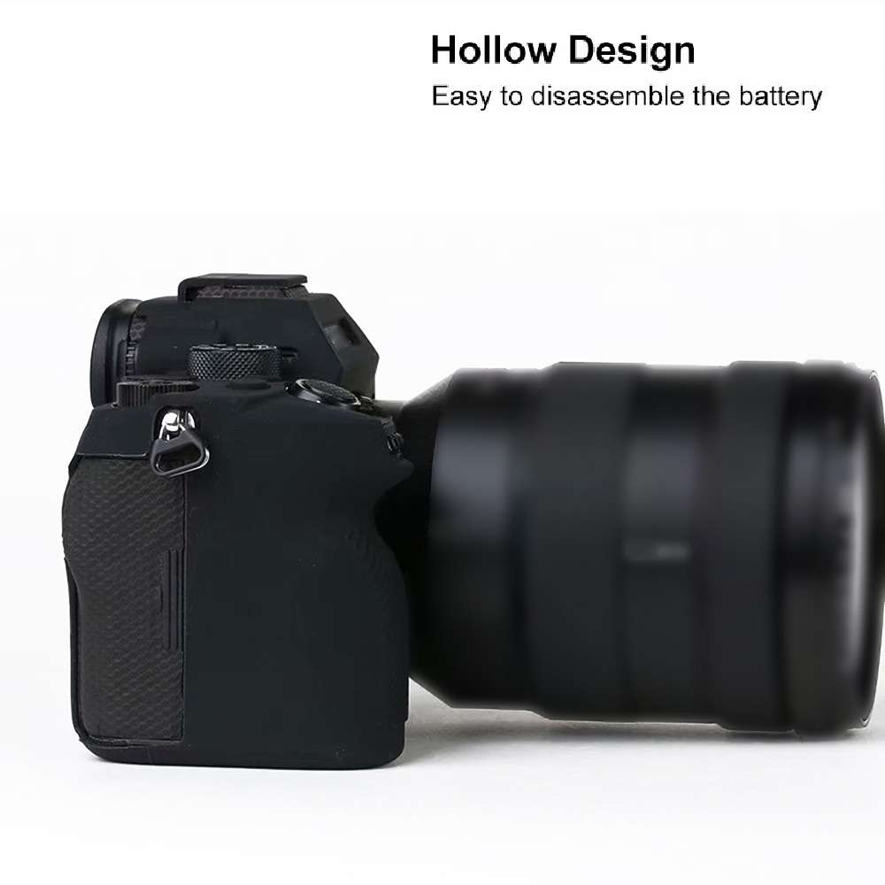 For Sony A7R4 Soft Silicone Protective Case(Coffee)