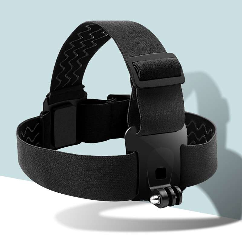 Elastic Mount Belt Adjustable Head Strap with Phone Clamp & Screw & S-type Adapter for ... (Black)