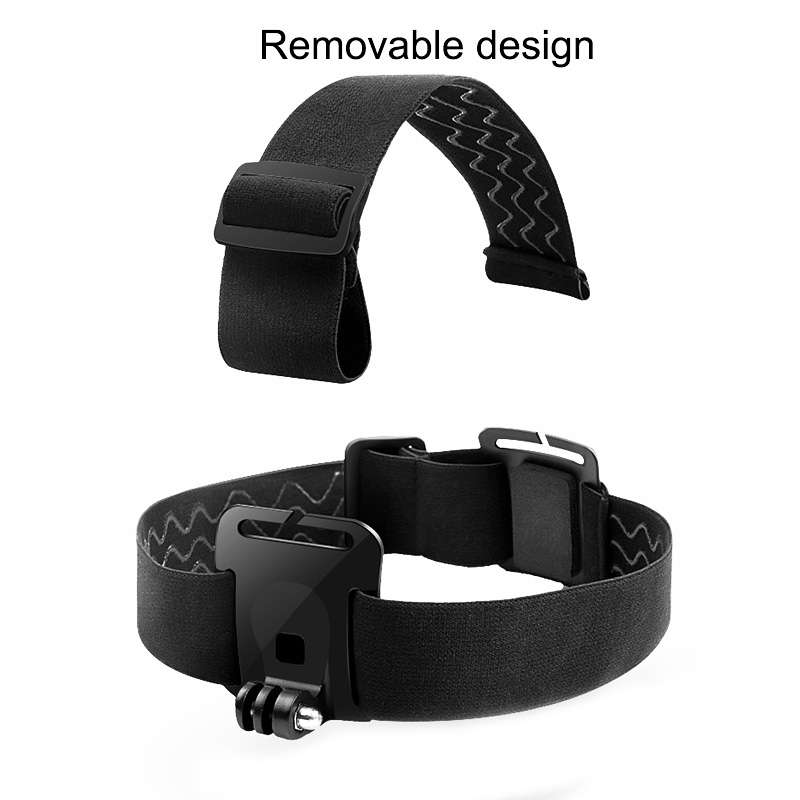Elastic Mount Belt Adjustable Head Strap with Phone Clamp & Screw & S-type Adapter for ... (Black)