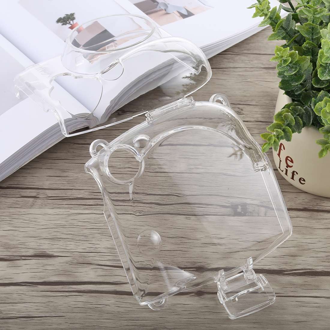Protective Crystal Shell Case with Strap for FUJIFILM instax mini 7S (Transparent)