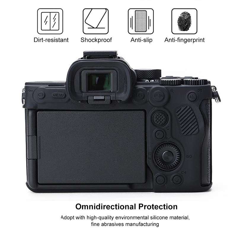 Soft Silicone Protective Case for Sony A7 IV (Black)