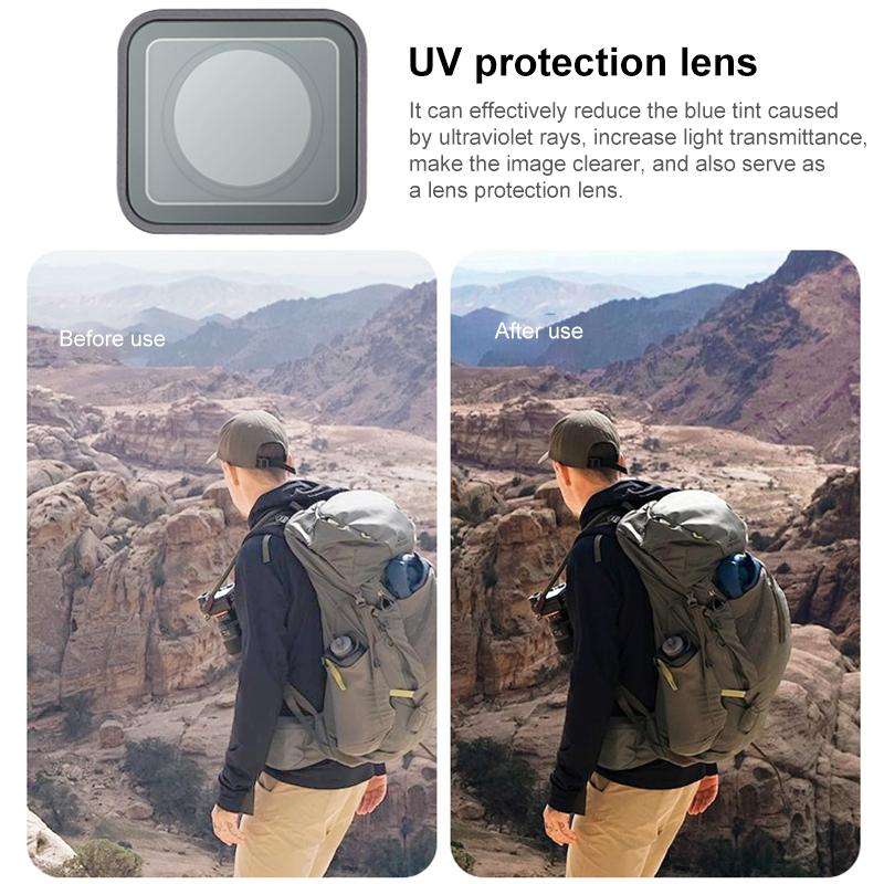 For GoPro HERO7 /6 Black /5 Black UV Protective Lens Repair Part(Black)