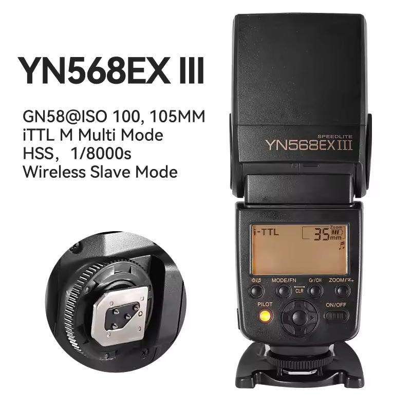 YONGNUO YN568EX III Wireless Flash Speedlite Master TTL Slave For Nikon (Black)