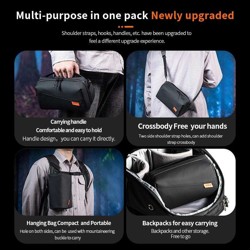STARTRC Multifunctional Photography Storage Pack Data Camera Digital Bag with Shoulder ... (Black)