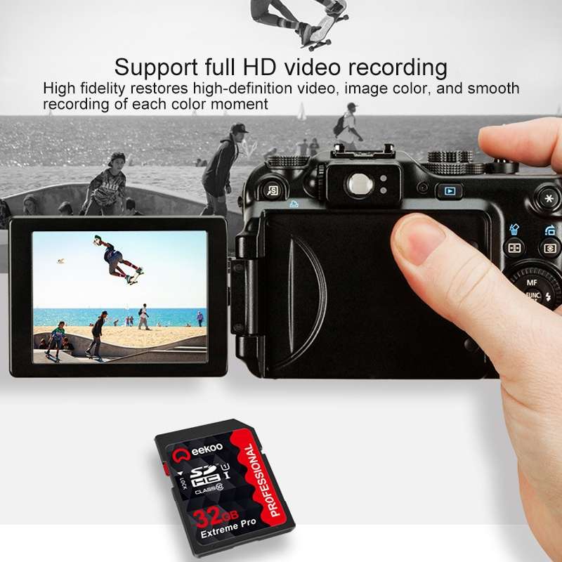 eekoo 32GB High Speed Class 10 SD Memory Card for All Digital Devices with SD Card Slot
