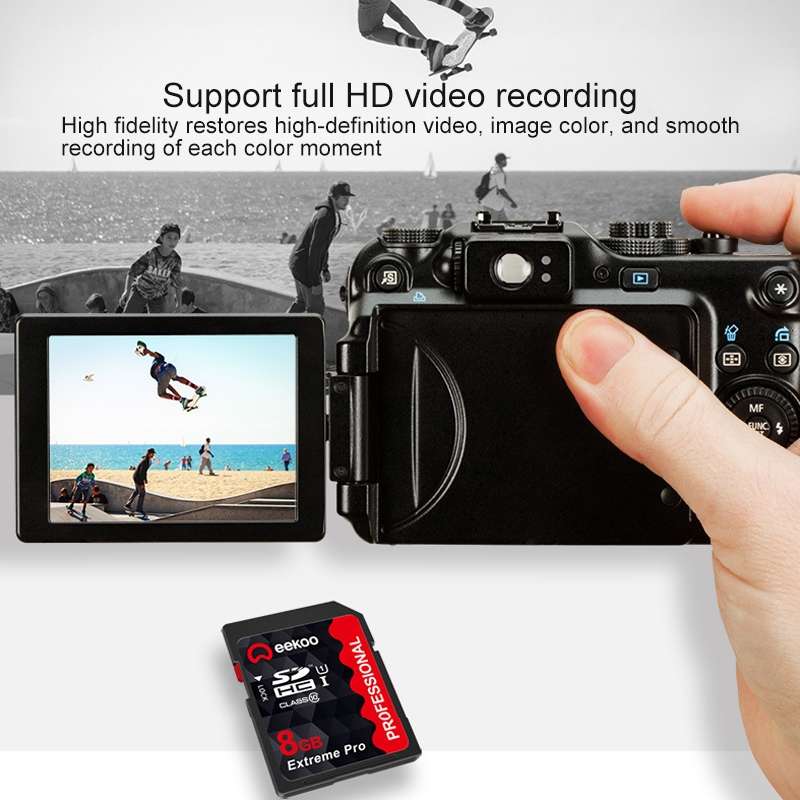 eekoo 8GB High Speed Class 10 SD Memory Card for All Digital Devices with SD Card Slot