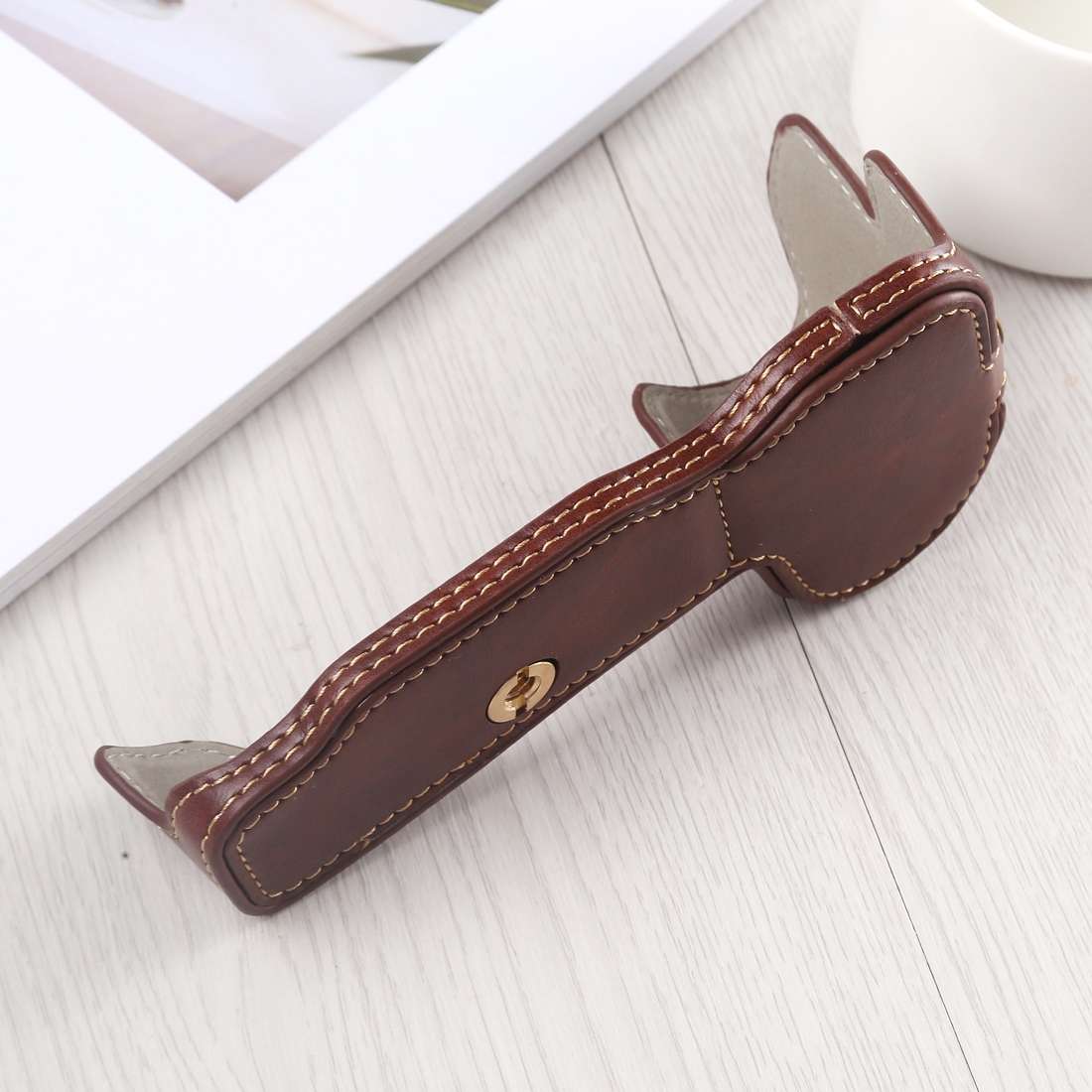 1/4 inch Thread PU Leather Camera Half Case Base for Nikon Z6 / Z7 (Coffee)