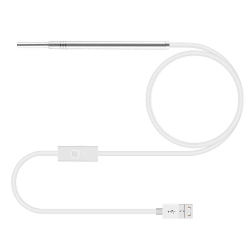 1MP HD Visual Ear Nose Tooth Endoscope Borescope with 6 LEDs, Lens Diameter: 3.9mm(Silver)