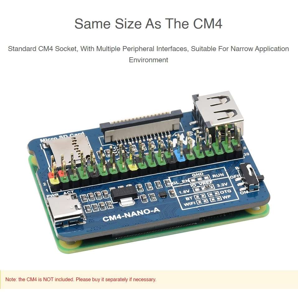 Waveshare Nano Base Board A for Raspberry Pi CM4