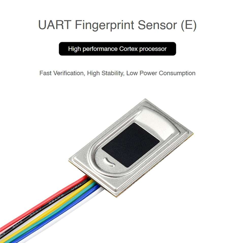 Waveshare UART Rectangle-shaped All-in-One Capacitive Fingerprint Sensor (E), Cortex Processor