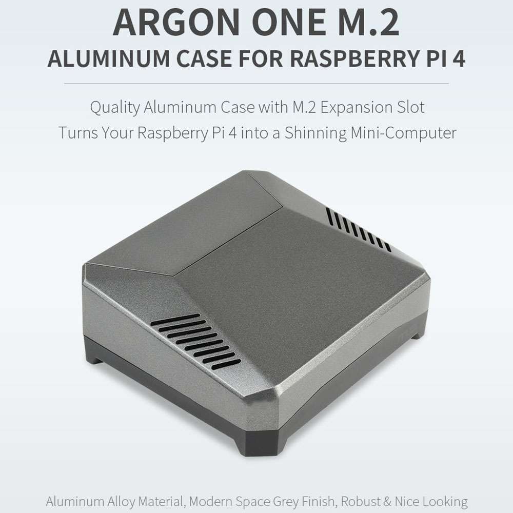 Waveshare Argon One M.2 Aluminum Case For Raspberry Pi 4, with M.2 Expansion Slot