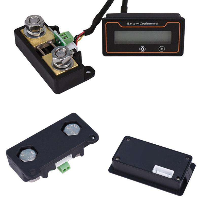 2m 200A 12V 48V Digital Display DC Current Voltmeter Lead-Acid Lithium Battery Charge Meter