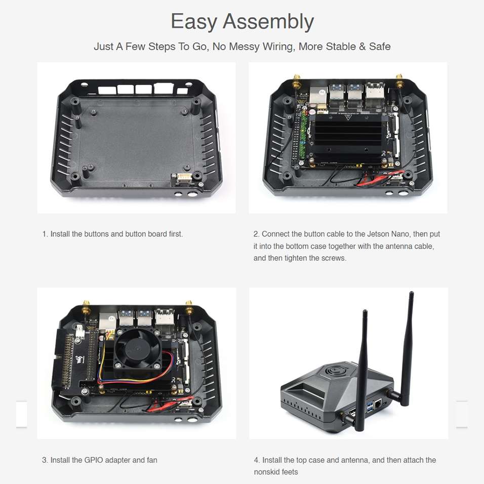 Waveshare Aluminum Case Type F for Jetson Nano Development Kit