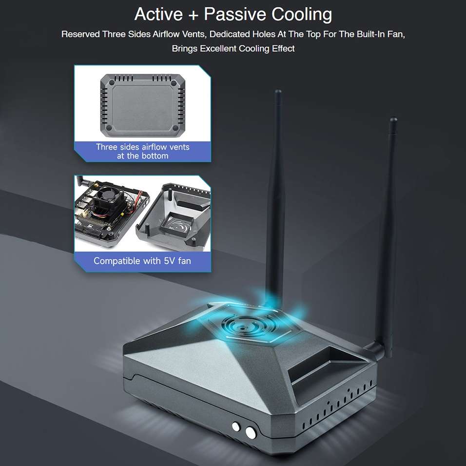 Waveshare Aluminum Case Type F for Jetson Nano Development Kit