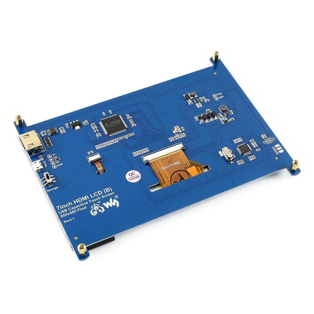 WAVESHARE 7 Inch HDMI LCD (B) 800480 Touch Screen for Raspberry Pi