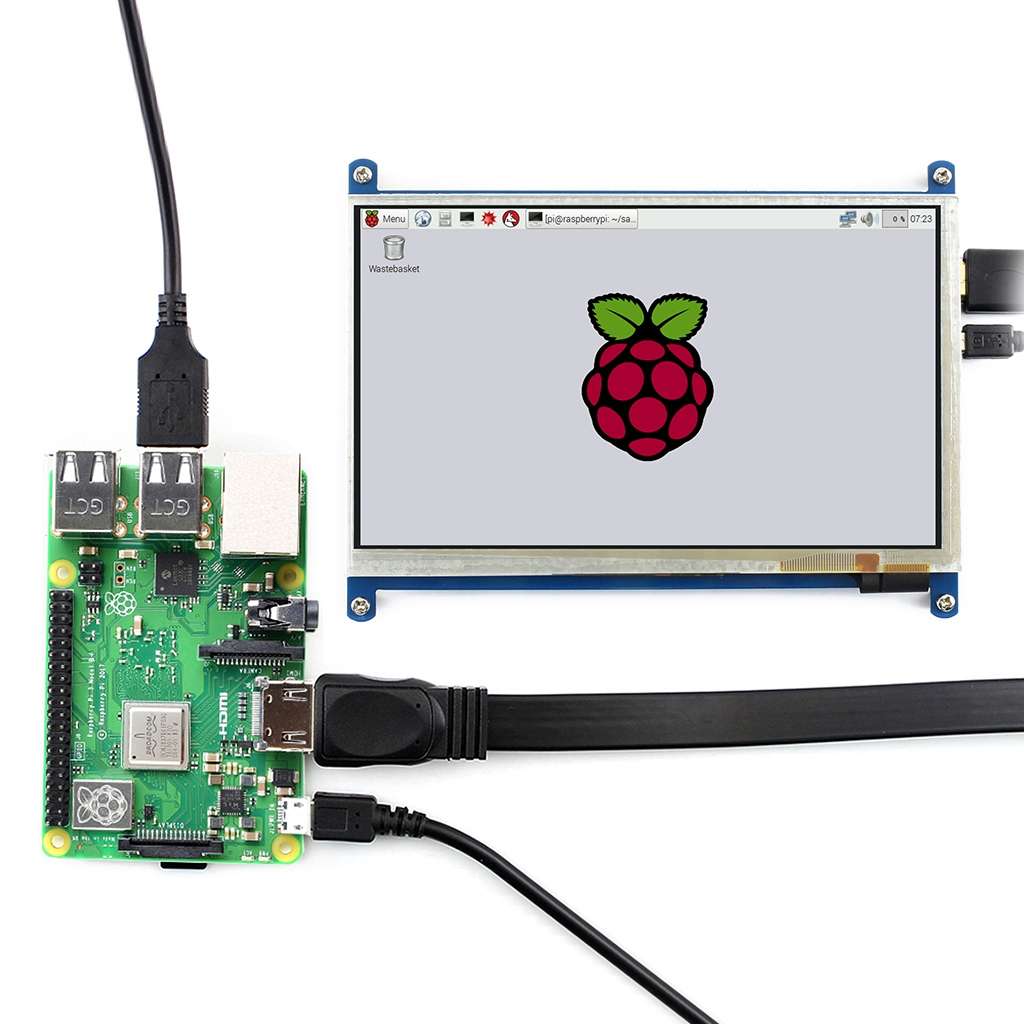 WAVESHARE 7 Inch HDMI LCD (B) 800480 Touch Screen for Raspberry Pi