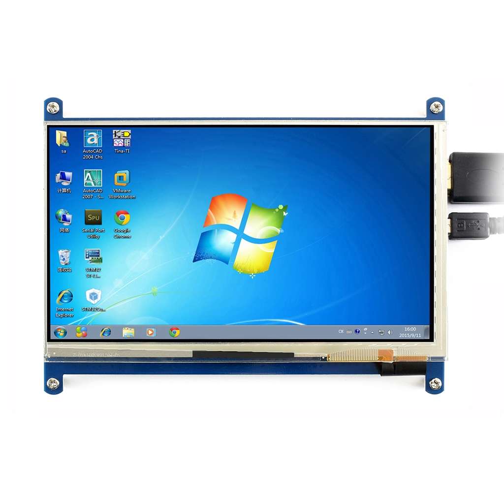 WAVESHARE 7 Inch HDMI LCD (C) 1024600 Touch Screen for Raspberry Pi Supports Various Systems
