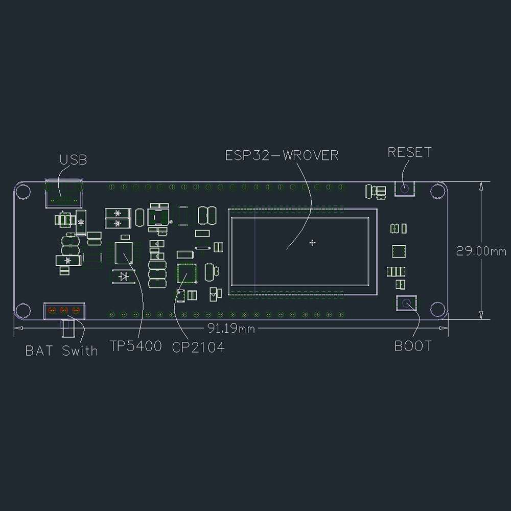 TTGO T-Energy WiFi Wireless Module 18650 Battery Holder ESP32 WROVER Development Board