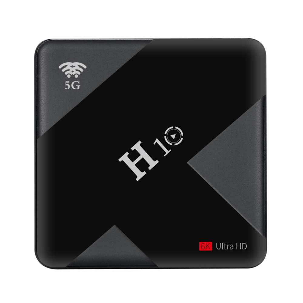 H10 6K HD Smart TV BOX,Android 9.0,Allwinner H6 Quad Core 64-bit ARM Cortex-A53,4GB+32 ... (Black)