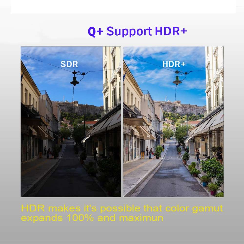 Q+ 6K HD Smart TV BOX,Android 8.1,H6 Quad Core Cortex-A53 Up to 2GHz,4GB+32GB, Support ... (Black)