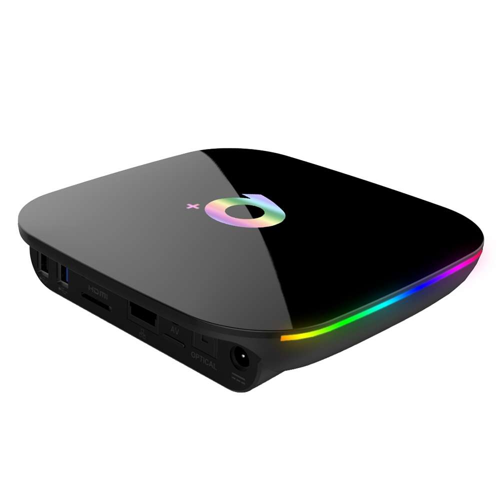 Q+ 6K HD Smart TV BOX,Android 8.1,H6 Quad Core Cortex-A53 Up to 2GHz,4GB+64GB, Support ... (Black)
