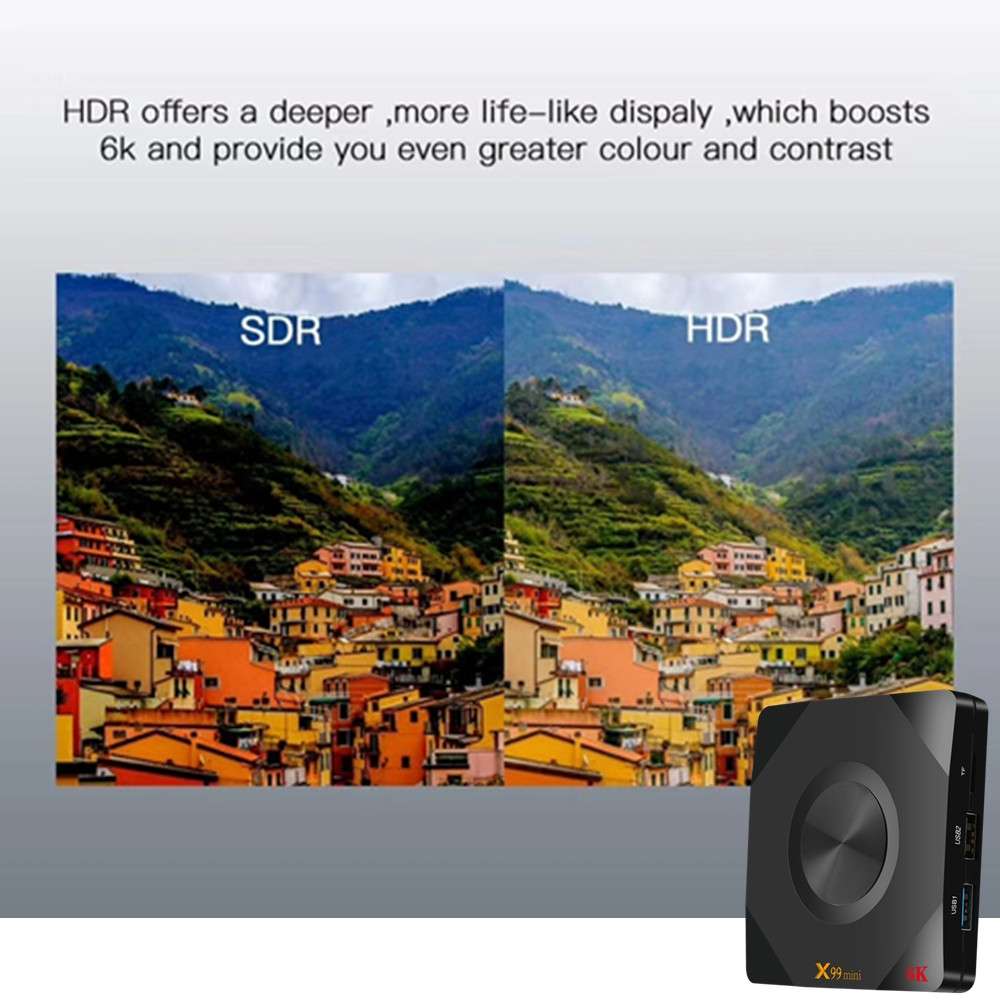 X99 Mini 6K HD Smart TV BOX,Android 9.0,Allwinner H6 Quad Core 64-bit ARM Cortex-A53,4GB+32GB, Sup