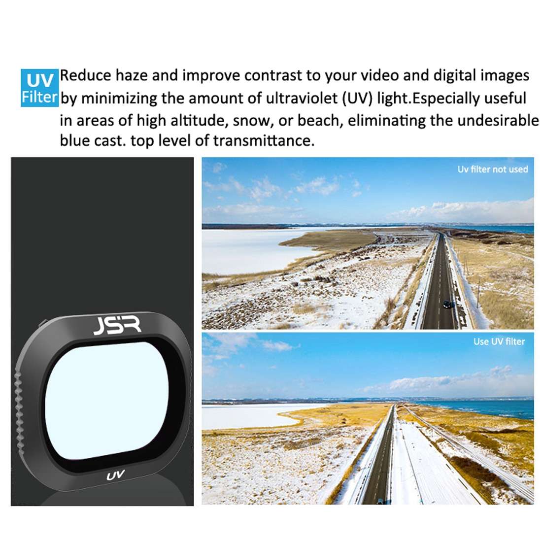 JSR Drone 6 in 1 UV+CPL+ND4+ND8+ND16+ND32 Lens Filter for DJI MAVIC 2 Pro