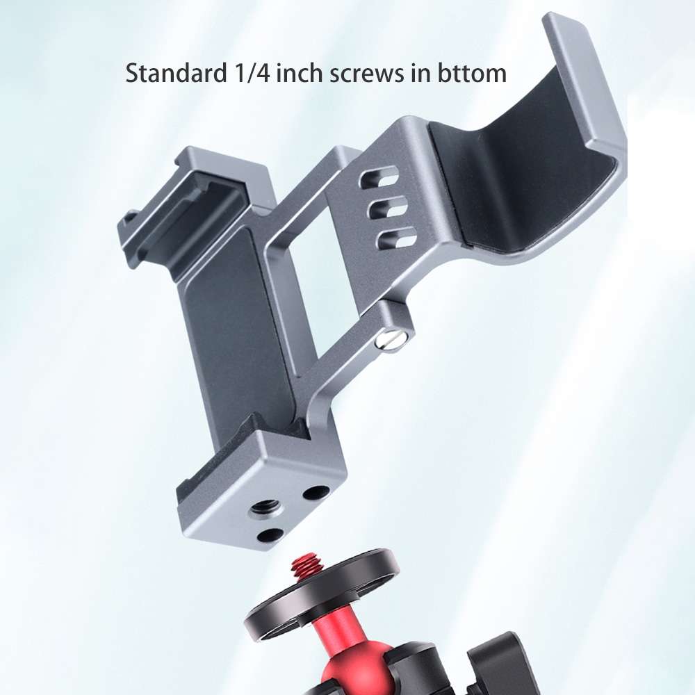 RUIGPRO Smartphone Fixing Clamp 1/4 inch Holder Mount Bracket for DJI OSMO Pocket / Pocket 2