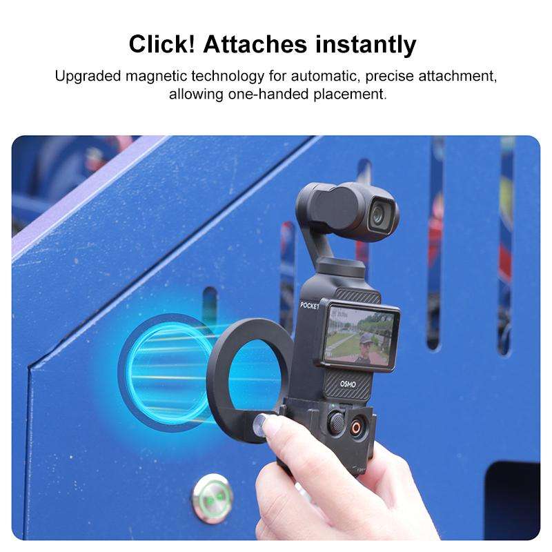 Magnetic Ring Base Mount with 1/4 inch Adapter (Black)