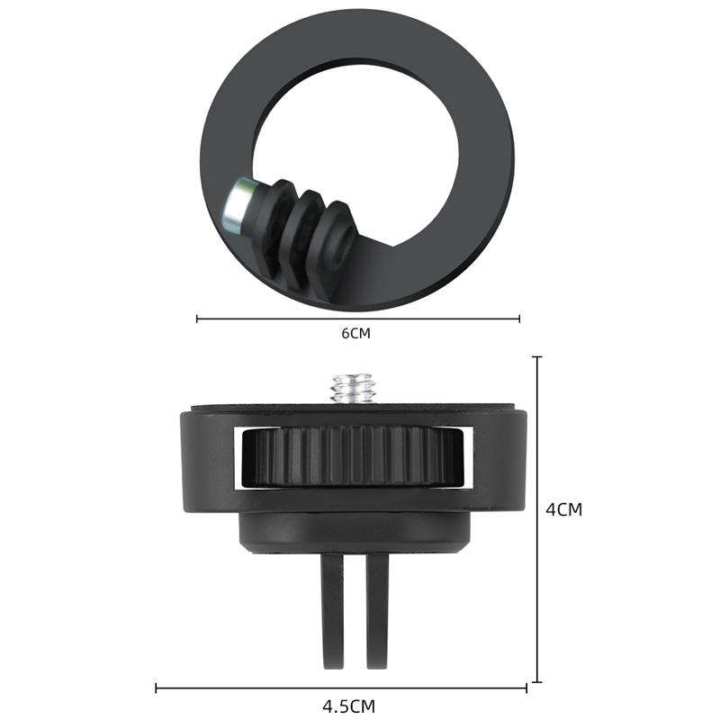 Magnetic Ring Base Mount with 1/4 inch Adapter (Black)