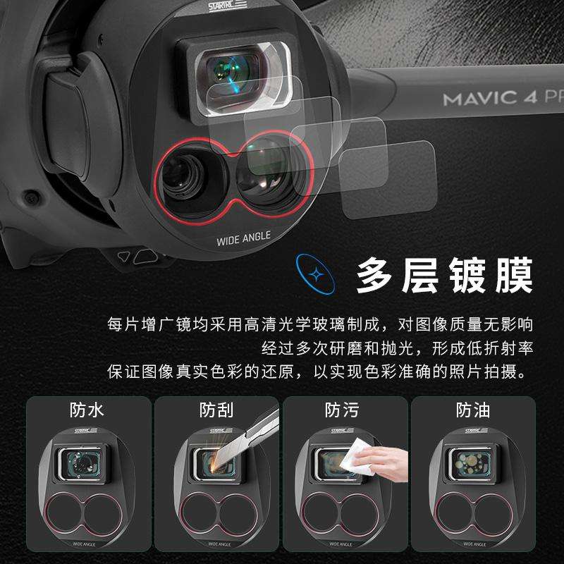 For DJI Mavic 4 Pro STARTRC Drone Wide-Angle Lens Filter (Black)