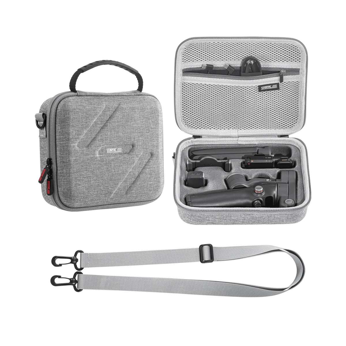 For DJI Osmo Mobile 7 / 7P / 8 STARTRC Portable Shockproof Nylon Case Bag (Grey)