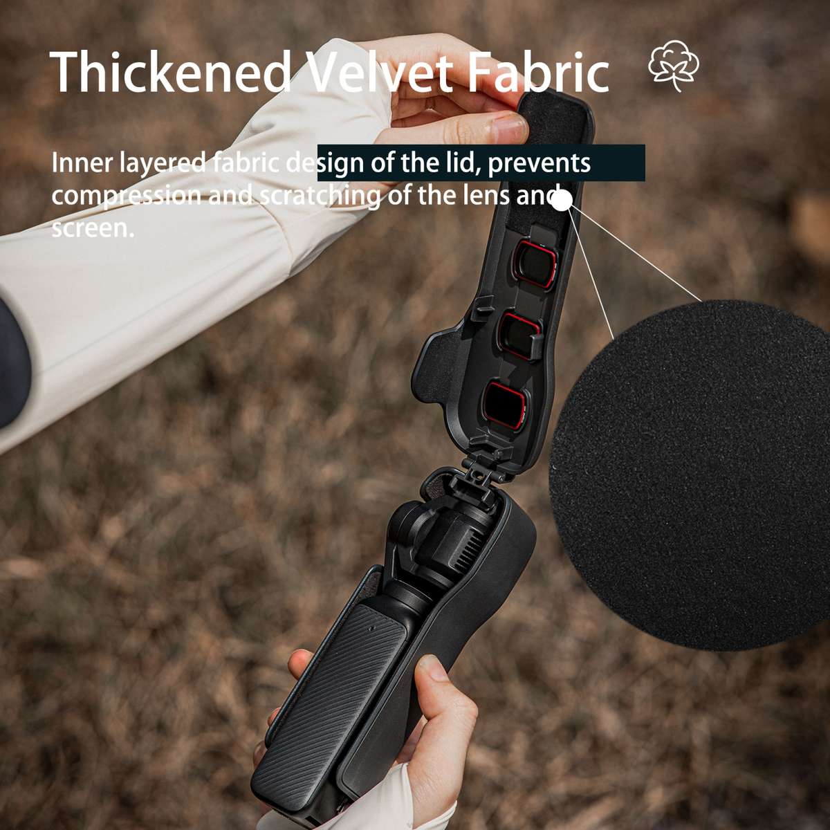 For DJI Osmo Pocket 3 STARTRC Storage Box Protective Case with Lanyard (Black)