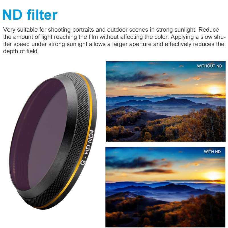 PGYTECH X4S-HD ND4 Gold-edge Lens Filter for DJI Inspire 2 / X4S Gimbal Camera Drone Accessories