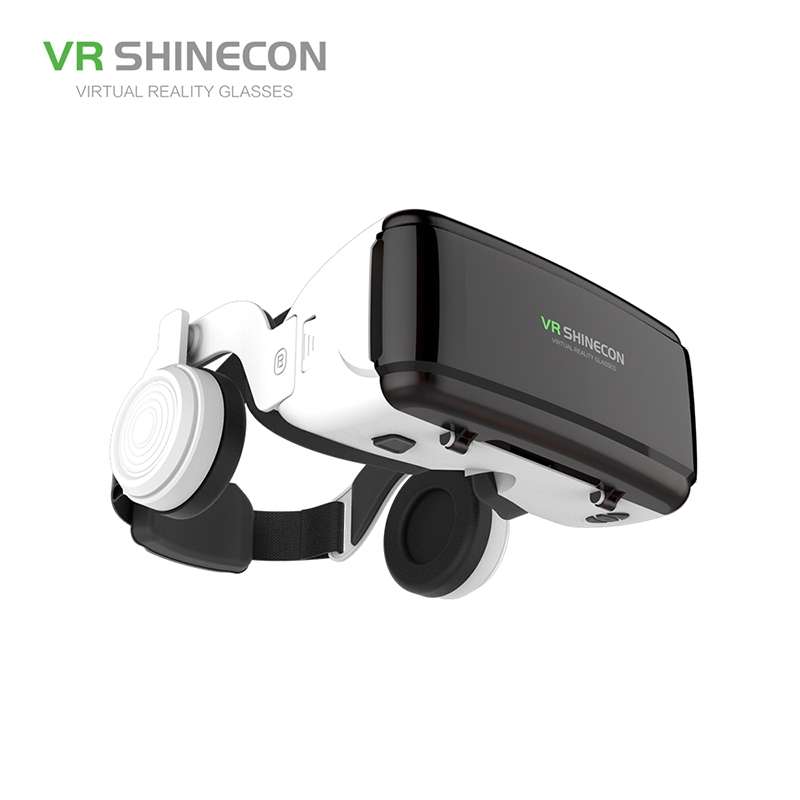 VR SHINECON G06E Virtual Reality 3D Video Glasses Suitable for 4.7 inch - 6.1 inch Sma ... (White)