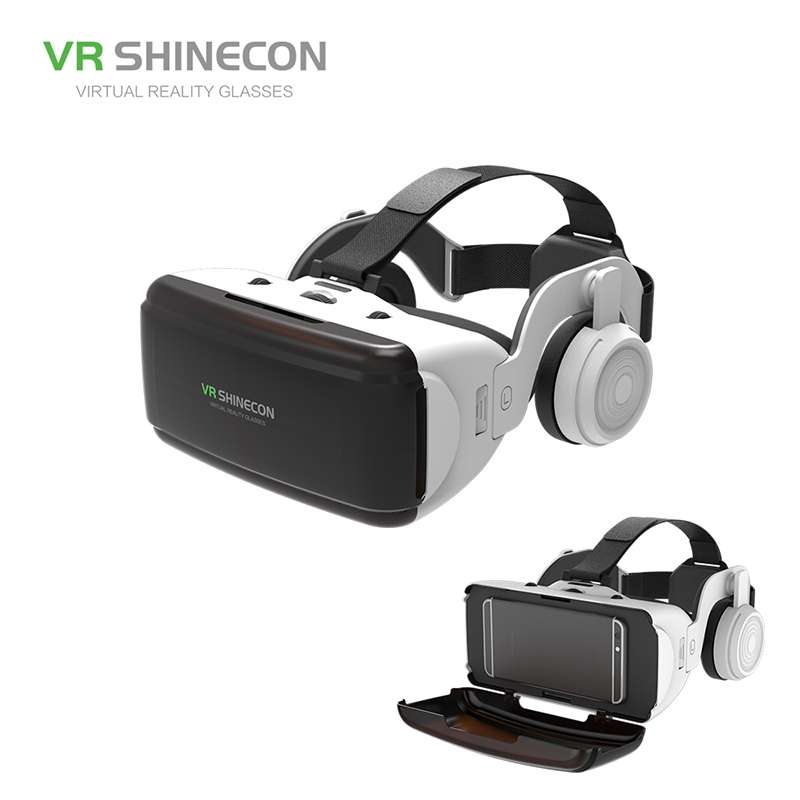 VR SHINECON G06E Virtual Reality 3D Video Glasses Suitable for 4.7 inch - 6.1 inch Sma ... (White)
