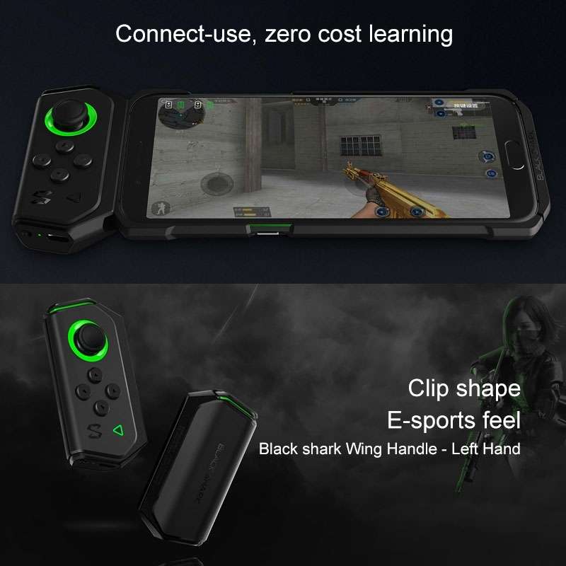 Original Xiaomi Black Shark For Black Shark Helo Bluetooth Gamepad Left Hand Clip Shap ... (Black)