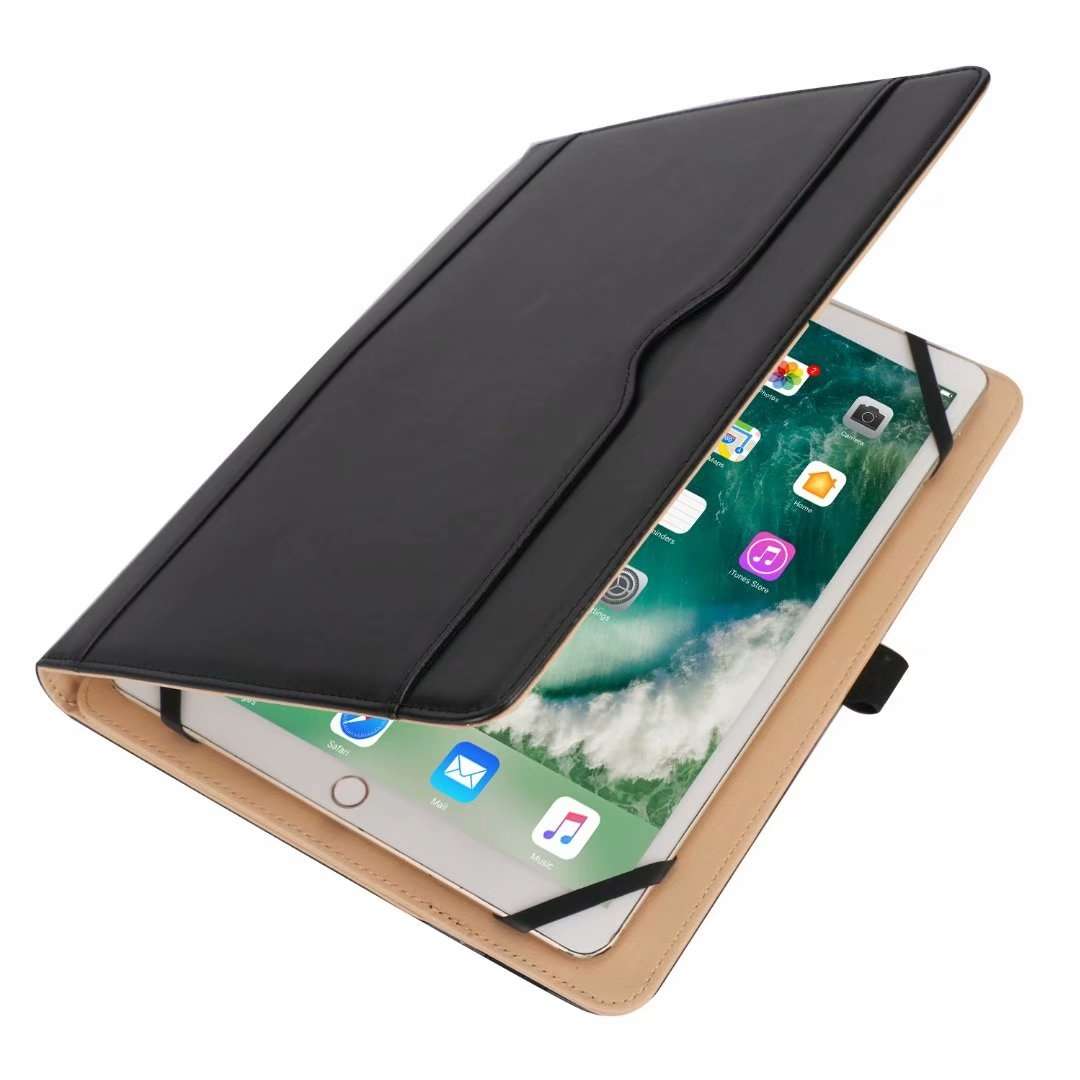 For 8-10.5 inch Tablet Universal Business Retro PU Horizontal Flip Leather Case with H ... (Black)