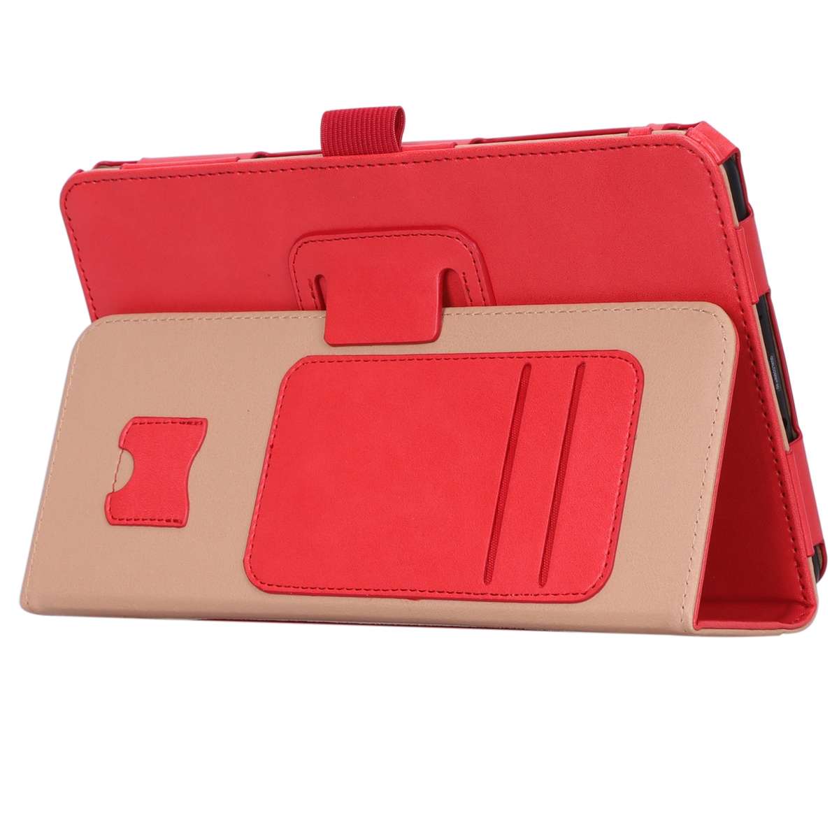 For Samsung Galaxy Tab A 8.0 (2018) T387 Business Retro PU Horizontal Flip Leather Case ... (Red)