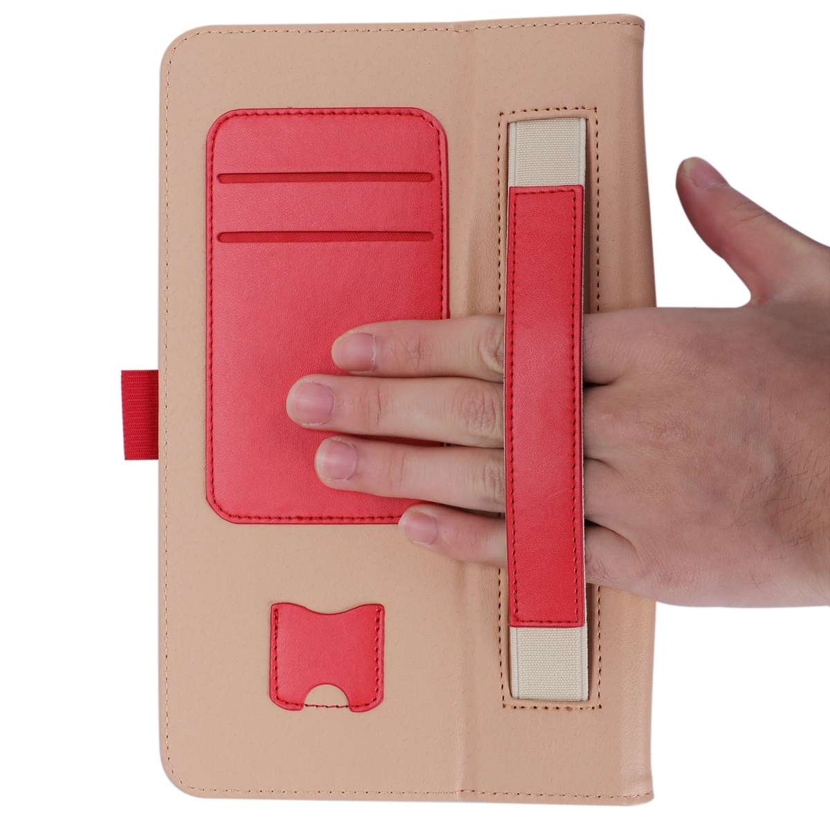 For Samsung Galaxy Tab A 8.0 (2018) T387 Business Retro PU Horizontal Flip Leather Case ... (Red)