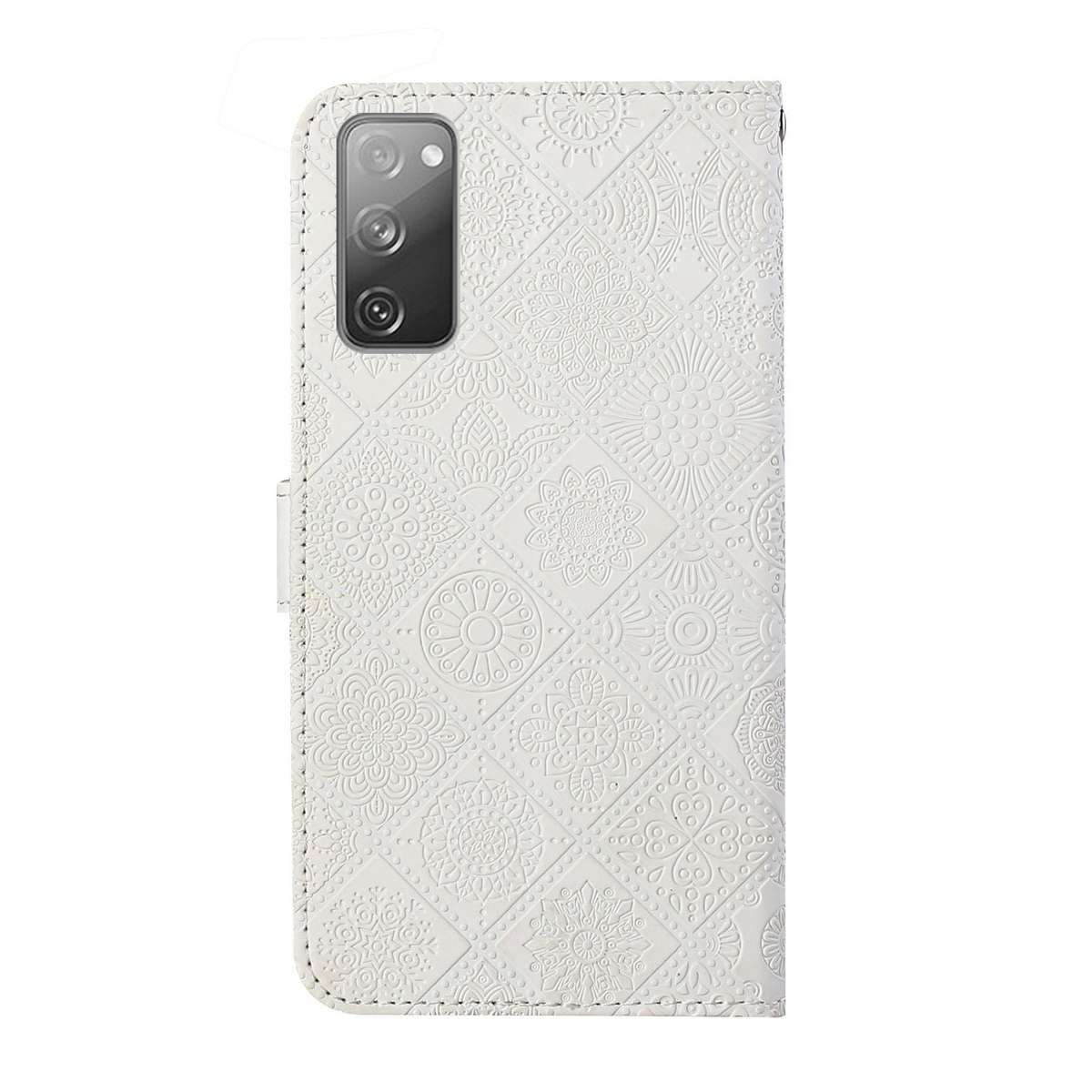 For Samsung Galaxy S20 FE Ethnic Style Embossed Pattern Horizontal Flip Leather Case with Holder & C