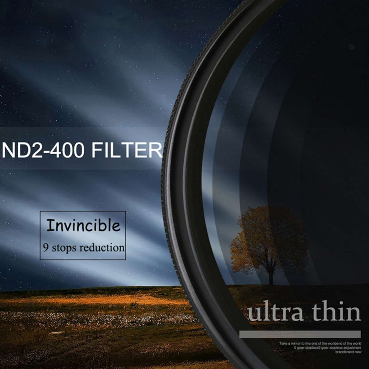 43mm ND Fader Neutral Density Adjustable Variable Filter, ND2 to ND400 Filter