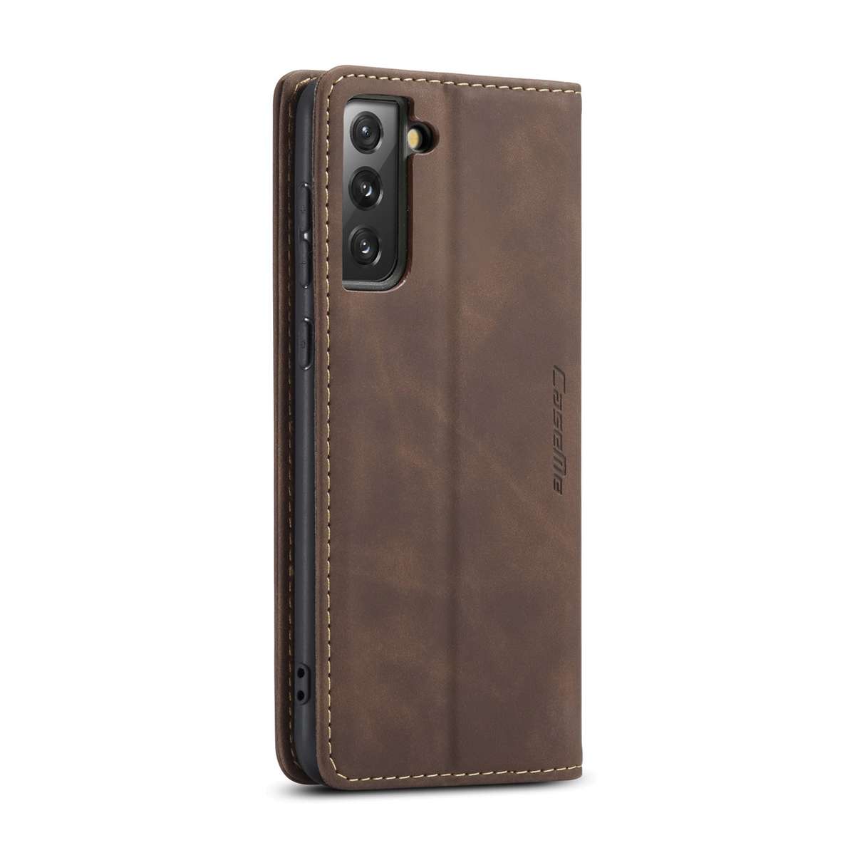 For Samsung Galaxy S21+ 5G CaseMe 013 Multifunctional Horizontal Flip Leather Case wi ... (Coffee)