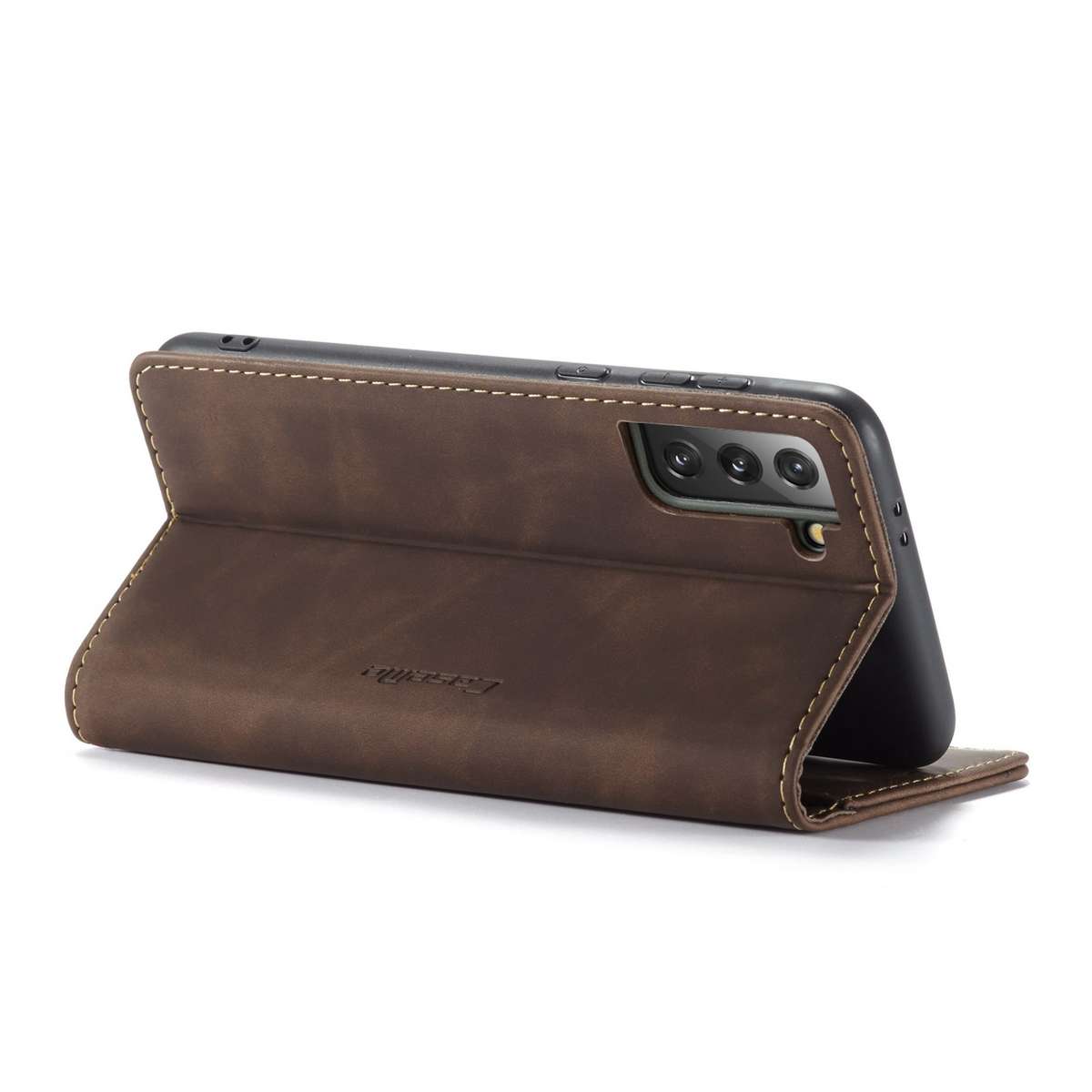 For Samsung Galaxy S21+ 5G CaseMe 013 Multifunctional Horizontal Flip Leather Case wi ... (Coffee)