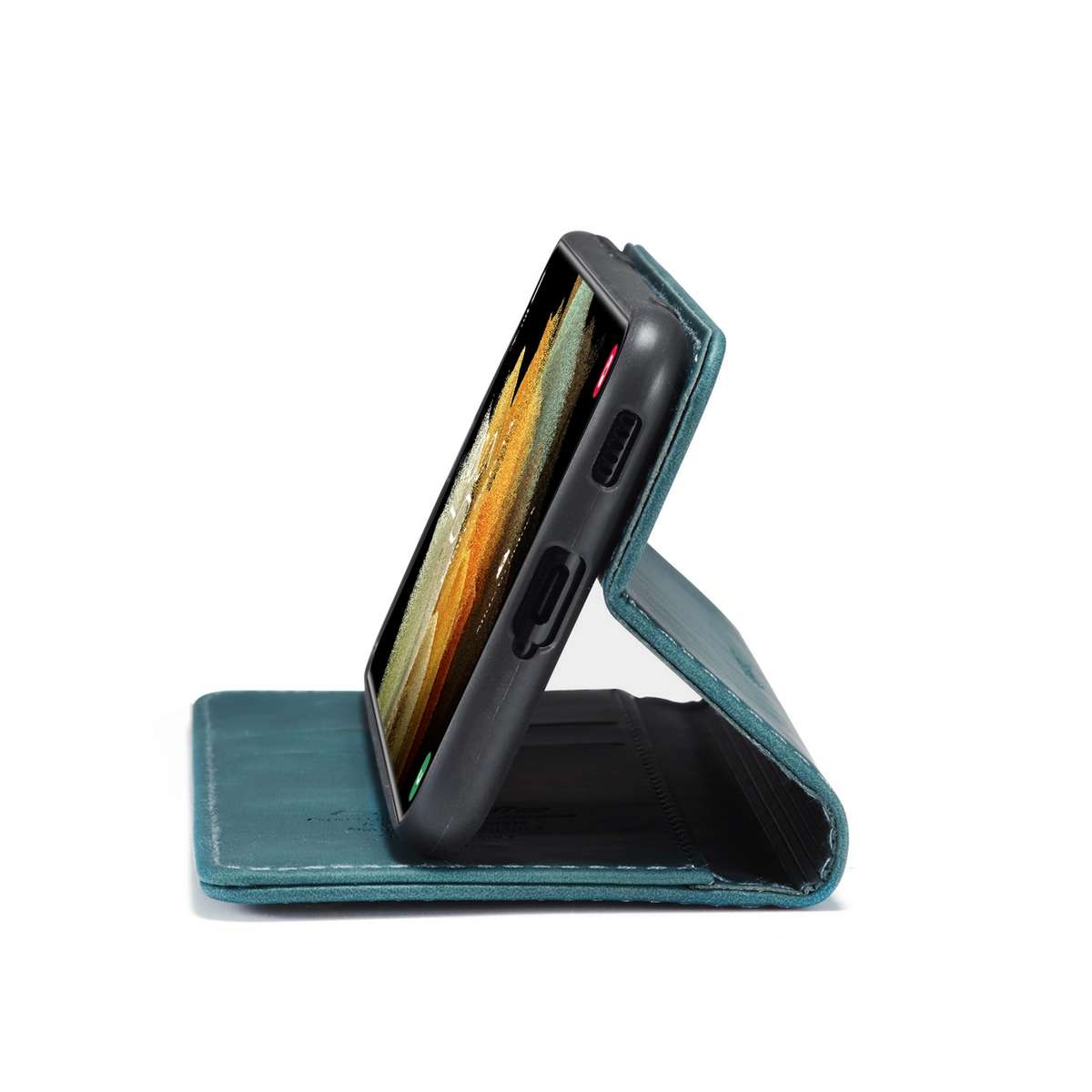 For Samsung Galaxy S21 Ultra 5G CaseMe 013 Multifunctional Horizontal Flip Leather Case ... (Blue)