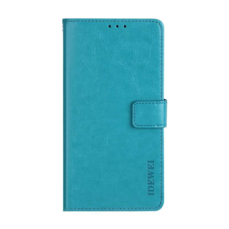 For Lenovo K12 Pro idewei Crazy Horse Texture Horizontal Flip Leather Case with Hol ... (Sky Blue)